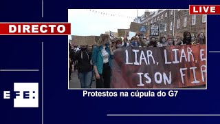 🔴📡 Protestos na cúpula do G7