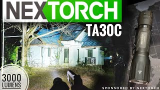 NEXTORCH TA30C MAX, 3000 Lumens One-Step Strobe Tactical Flashlight, 390 meters beam distance