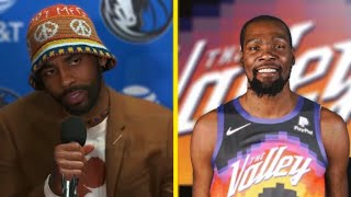 Kyrie REACTS To Kevin Durant Suns Trade & DISS Nets Owner "Im Glad He's Out"