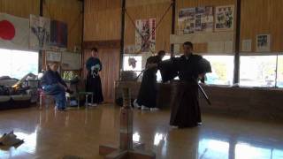 技斬り　霞返-風車 （日本刀試斬　Japanese Sword Test Cutting）