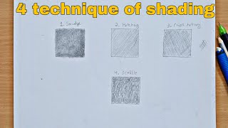 4 techniques of Shading. how to shade with these 4 techniques??(tutorial).