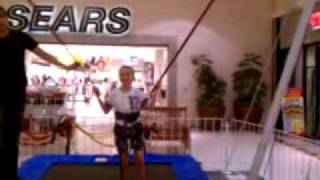 Donnie jumping at the mall