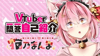 【自己紹介】Vtuber一問一答自己紹介/ 猫乃まんま【新人VTuber】