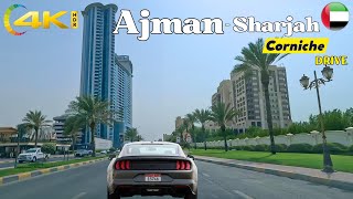 4K Scenic Drive: Ajman Corniche Beach to Sharjah Sahara Centre, UAE 🇦🇪 | رحلة من عجمان إلى الشارقة 🚘