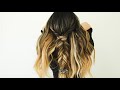 how to half up fishtail