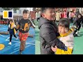 Boy stands in for dead father at sister’s school sports day