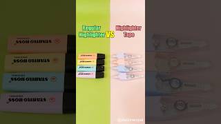 Regular Highlighter vs Highlighter Tape! #shorts