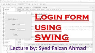 Create login form in Java using SWING | Java Swing Login Example | Swing GUI |Advance Java Tutorial