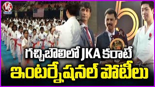 Imura Shihan inaugurates JKA Karate International Competitions In Gachibowli Indore Stadium| V6 News