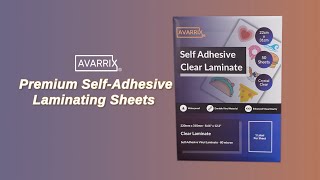 Avarrix Australia Premium Self Adhesive Laminating Sheets - Crystal Clear Glossy - A4 - 80 Mic