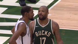PJ Tucker Mic'd up, talks about guarding Kevin Durant to KD😄