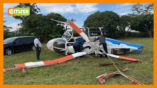 Chopper crashes shortly after dropping Raila in Gem, Siaya County