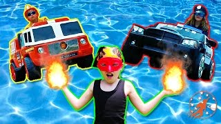 Little Heroes 43 - The Spark, The Fire Engine and Toy Trucks in The Pool