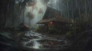 9 Hours|Rainforest Rain Sounds for Sleeping or Studying | Heavy Rain for Sleep, Relaxation at Night