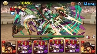 パズドラ 第9回チャレンジダンジョン Lv6 【回復なし】 ヤマトタケル×ヤマトタケル