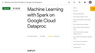 Machine Learning with Spark on Google Cloud Dataproc GSP271