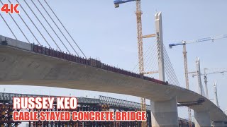 Construction Progress of Russey Keo Flyover and Cable Stayed Concrete Bridge