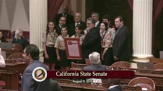 Senator Portantino presents the Armenian General Athletic Union \u0026 Scouts on their 100th Anniversary