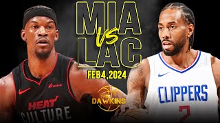 Miami Heat vs Los Angeles Clippers  Game Highlights | February 4, 2024 | FreeDaw