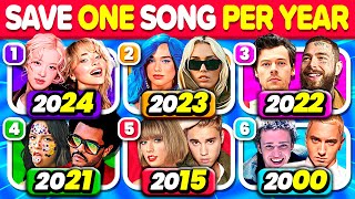 🎵 SAVE 1 SONG PER YEAR 🎵 2000 - 2024 🤔 (6 Songs Each Year) | Music Quiz