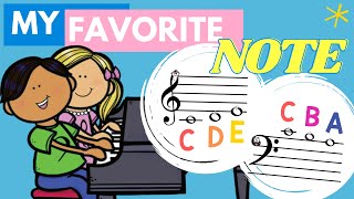MUSIC GAME! It's my FAVORITE NOTE Beginner Right hand Middle C D E Left Hand A B