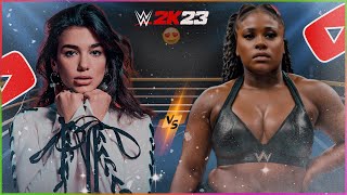 Dua Lipa VS Dark Monster Girl - WWE Championship Match | WWE 2K23