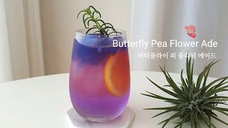 색깔이 변하는 버터플라이 피 플라워 에이드 Color Changing Ade/ Butterfly Pea Flower Ade