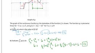 AP Calculus Test Review - FTC Review Problem (Fundamental Theorem of Calculus)