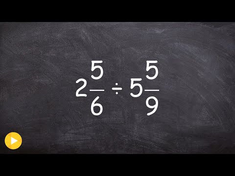 Finding the quotient of two mixed numbers Finding the quotient of two mixed numbers