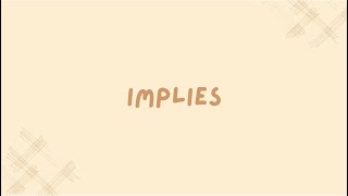 Implies meaning + example