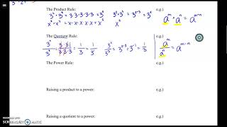 3.1A Exponent Rules (Spanish