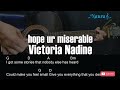 Victoria Nadine - hope ur miserable Guitar Chords Lyrics