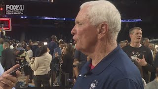 Bob Hurley reacts to UConn men's national championship victory | Full Interview