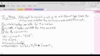 C# Lesson 20 - TryParse