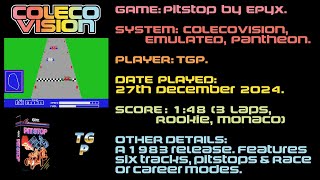 Pitstop - Epyx - ColecoVision (Emulated, Pantheon) - Monaco, 3 laps, Rookie - Time 1:48.