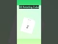 3D Rotating Cube implementation in html css javascript #webdevelopment #css #coding #code #trending