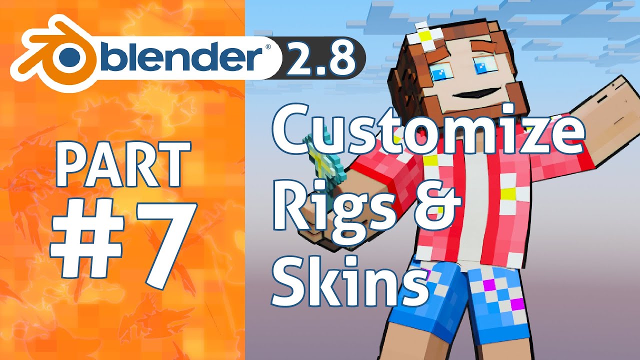 Change Skin & Customize Rigs In 1 Minute | Blender 2.8 Minecraft ...