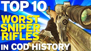 Top 10 "Worst Sniper Rifles" in COD HISTORY (Top 10 - Top Ten) Call of Duty | Chaos