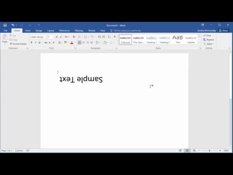 How to Create Upside Down Text in Word 2016 How to Create Upside Down Text in Word 2016