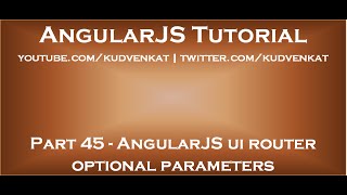 AngularJS ui router optional parameters