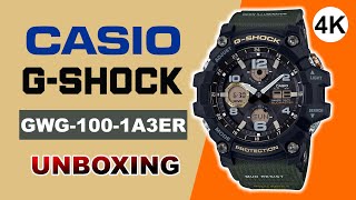 Casio G-Shock Mudmaster GWG-100-1A3ER Unboxing 4K