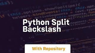 python split backslash