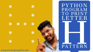 Python Program to Print Pattern of Letter H || Pattern Programming