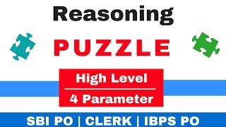 High Level Reasoning Puzzle 4 parameter for SBI PO | CLERK | IBPS PO