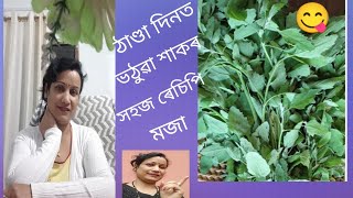 শাকৰ দিনত ভথুৱা শাকৰ জুতি এবাৰ লৈছেনে বাৰু? সদায় খালেও হেঁপাহ নপলায়।খাইছেনে বাৰু এনেকৈ? কি যে মজা।