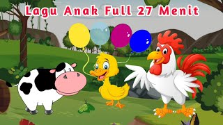 Download Kompilasi Lagu Anak 27 Menit |  Ayam Kukuruyuk, Tekotek kotek, Bebek Berenang... mp3