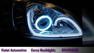 Opel Corsa C or Chev Utility headlights custom built by Violet Automotive