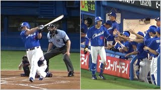 先制された直後に細川が同点タイムリー！岡林が悠々ホームイン！！ (2023/08/18)