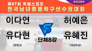 제67회픽셀스코프종별대회 이다연,유다현(청명고)  VS 허예은,유혜진(대성여상)