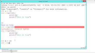 010 Learn python and ruby programming :- If statement